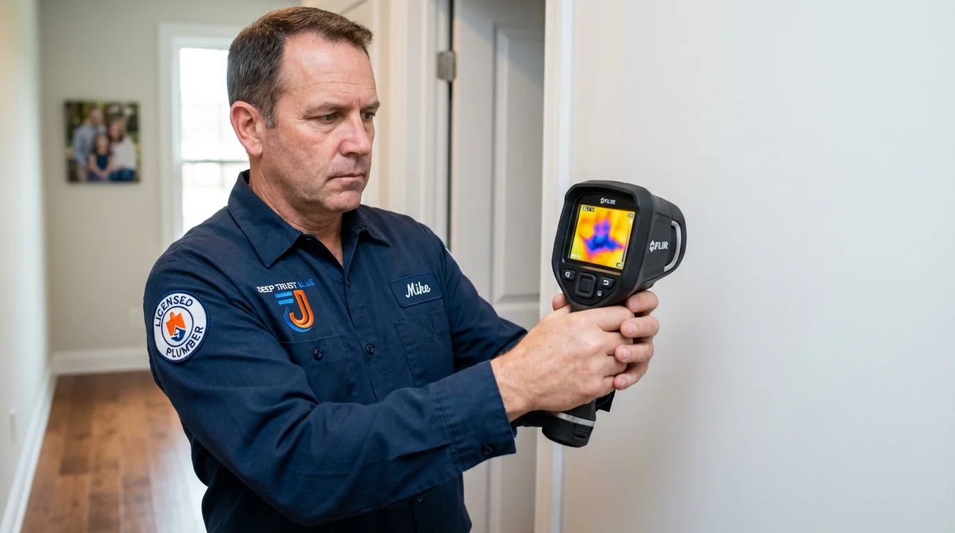 Thermal imaging leak detection by Johns Plumbing LLC in Navasota